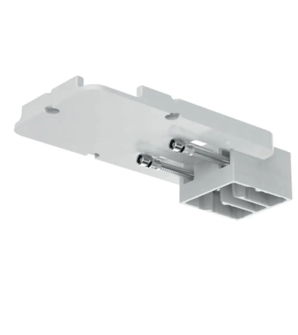 Weißer Deckeneinbau für Kopfbrause mit zwei Anschlüssen, hergestellt von AXOR. Das Produkt hat eine flache, rechteckige Form ohne sichtbare Maße oder spezielle Markierungen.
